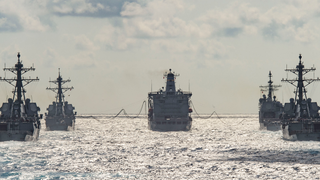 This Photo Shows One Of The Navy's Huge Floating Gas Stations In Action